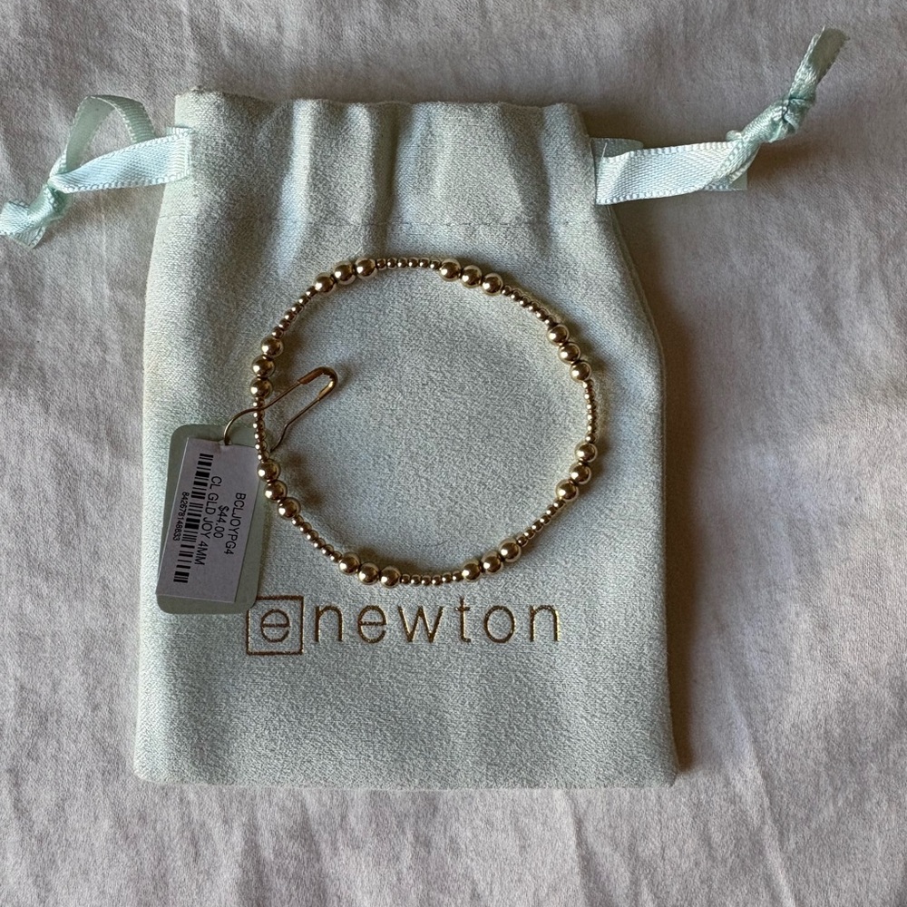 Enewton: classic joy pattern 4mm bead bracelet - gold